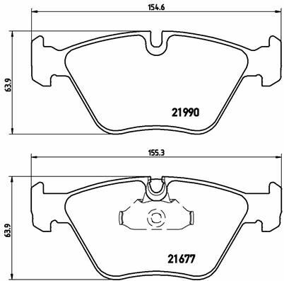BREMBO P06065 | Fren Balatası Ön (BMW E39 520-525-530İ-D)