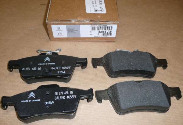 PSA 1647875980 | Peugeot 508 2011-2014 Arka Fren Balata Takımı Orijinal Servis Ürünü