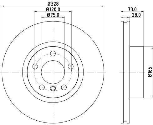 HELLA PAGİD 8DD355119-531 | Fren Diski Ön Hava Kanallı (BMW X3 (F25) / X4 (F26))