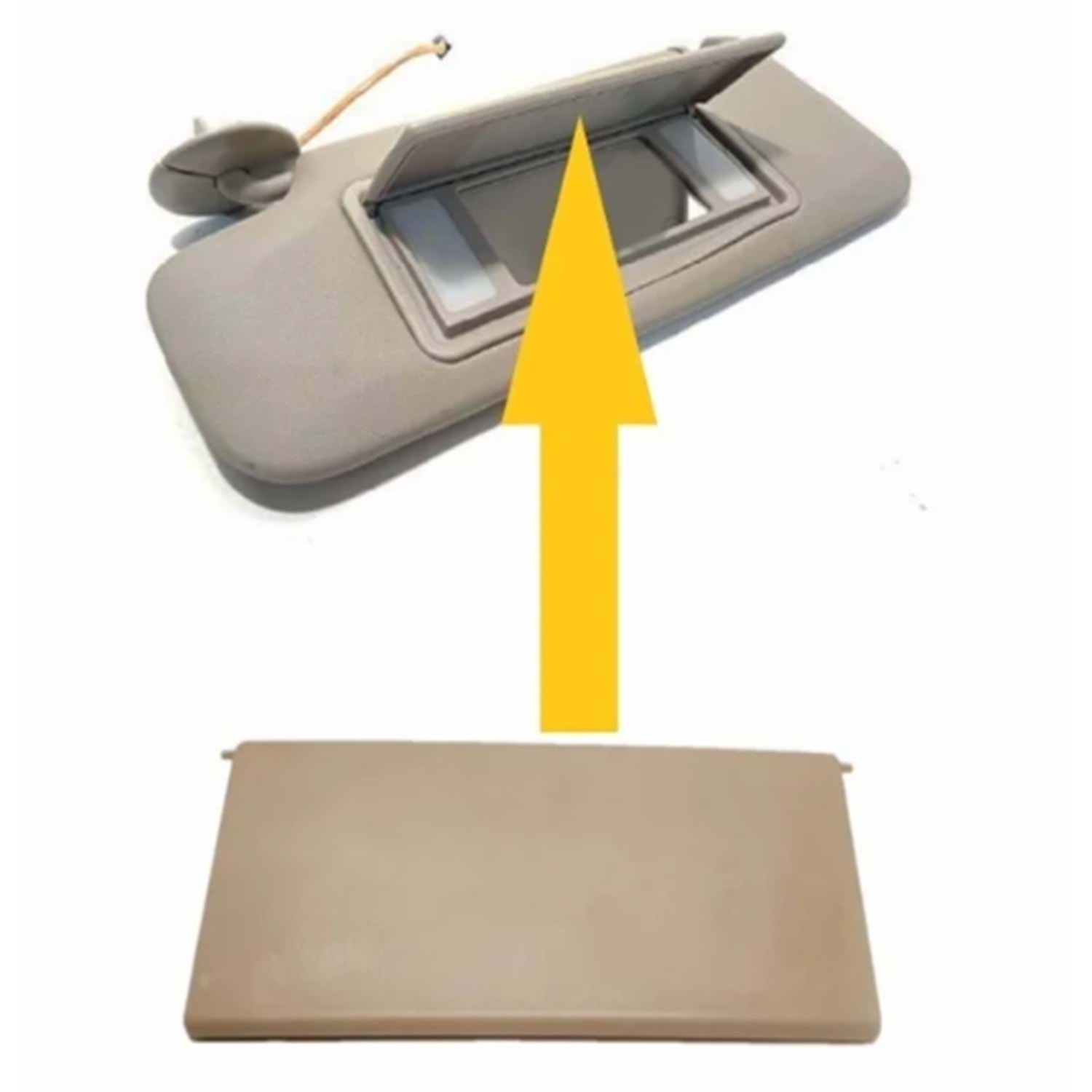 Opel İnsignia / Astra J Güneşlik Ayna Kapağı (Bej) Işıklı Ayna İçin Uygun