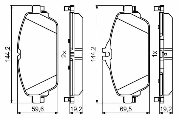 BOSCH 0986494951 | Fren Balata Ön 14-C-Seri (C180-C200-C220)