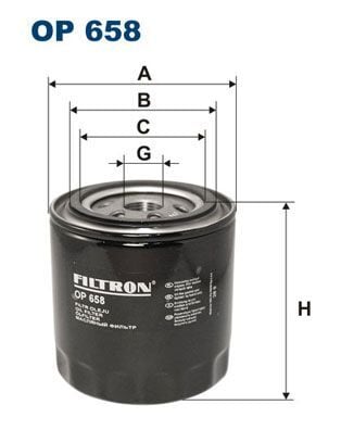 FILTRON OP658 | Yağ Filtresi <02 Cherokee-Cj5-Cj8