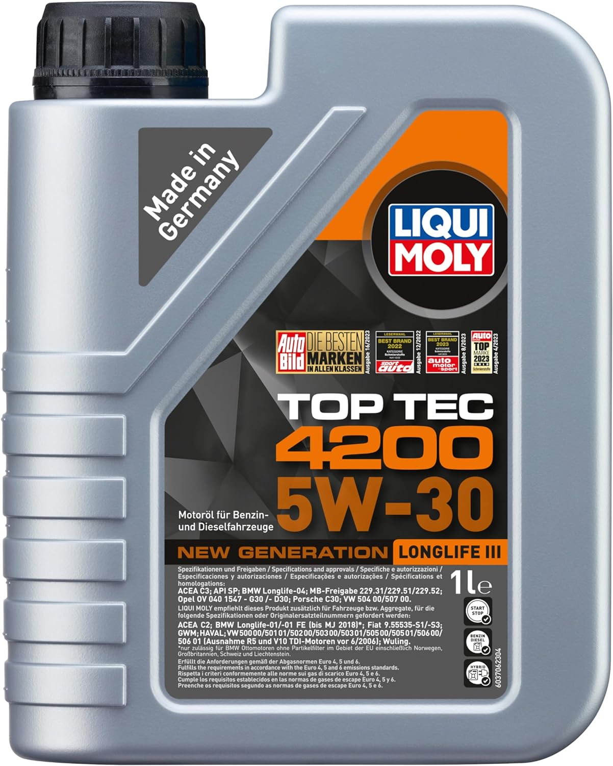 LIQUI MOLY 8972 | 5W-30 Motor Yağı Tam Sentetik Top Tec 4200 1 Litre (8972)