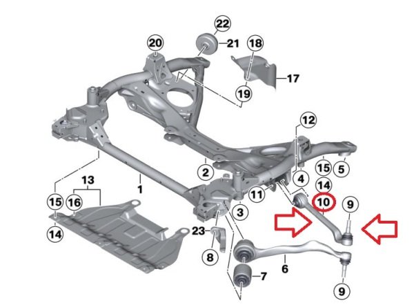 LEMFORDER 3694201 | Bmw 3 Serisi F30 Kasa Ön Sağ Alt Salıncak Kolu