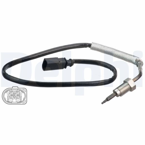 DELPHI TS30176 | Egsoz Sıcaklık Sensörü-Siyah (VW Golf 17-20 Passat 15- Audi A3 13-20 Seat Leon 17-20 Skoda Octavia 18-21)