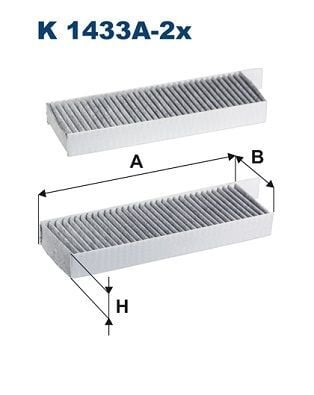 FILTRON K1433A-2X | K 1433A-2X / Opel Polen Filtre Corsa F Mokka Peugeot 2008