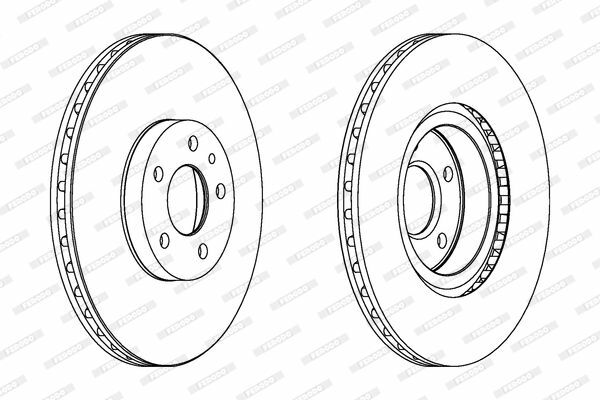 FERODO DDF156 | Disk On 10-Doblo-Egea-Combo.D 1.3Mjt (Ø=284) | 1 Adet