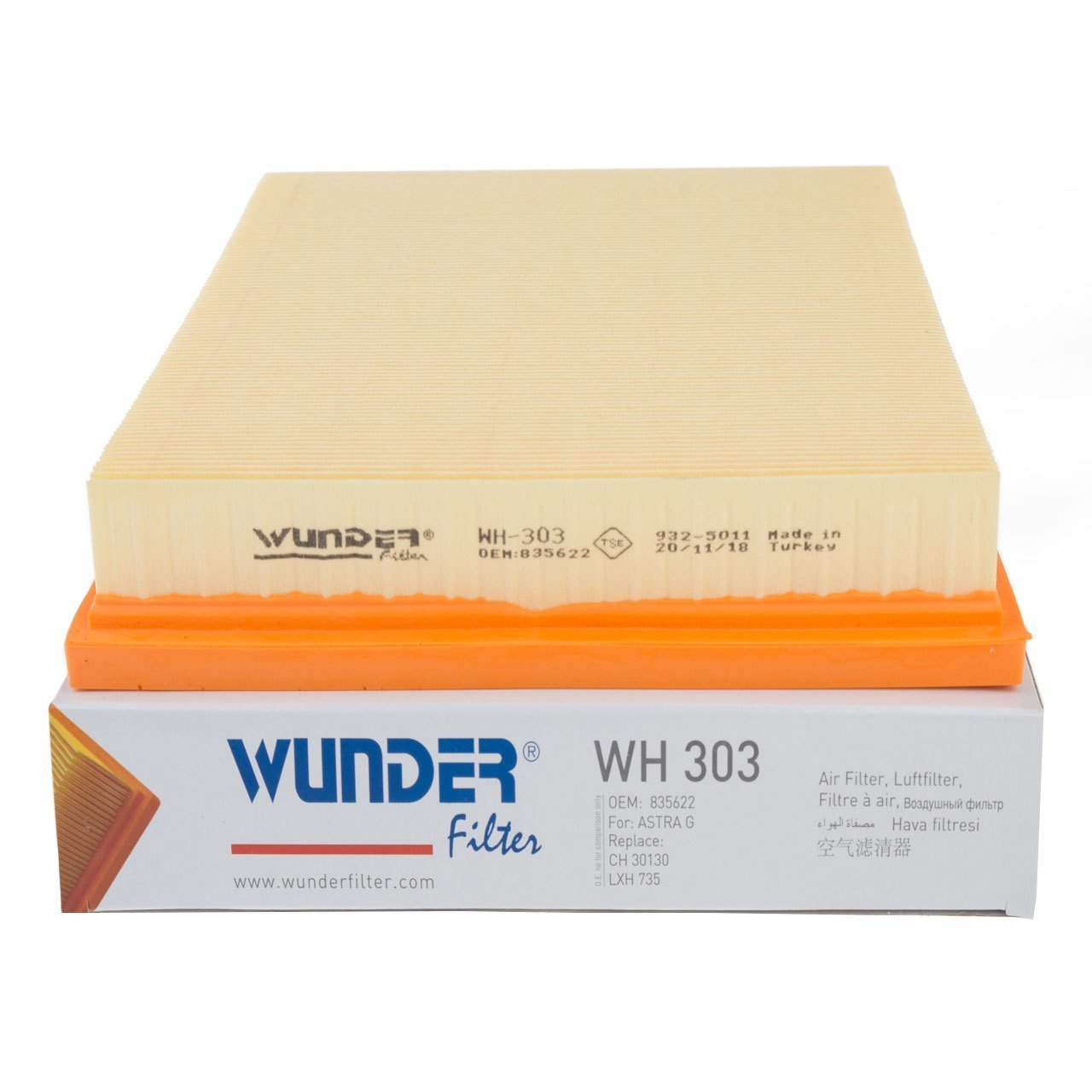 WUNDER WH303 | Opel Zafira B 1.6 Hava Filtresi