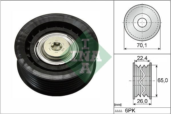 INA 532047110 | Kayış Gergi Tek Rulman Düz Ford: Transit V347 2.2 TDCI 06-Transit V184 125 Ps 01-Mondeo 01-07 (+ Ac) Peugeot: Boxer 2.2Hdı 06 -) 65×25,6