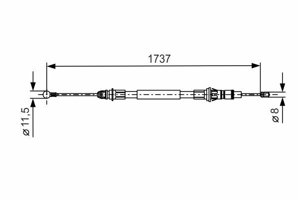 BOSCH 1987477261 | El Fren Teli Master II Movano Interstar 00-1737mm