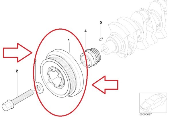 KENTPAR 152K12801 | Bmw E46 Kasa 318d M47N Motor Krank Kasnağı