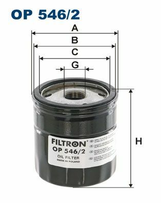 FILTRON OP546-2 | Yağ Filtresi 15-Focus-Mondeo-Cmax-Smax-Kuga 2.0Tdci