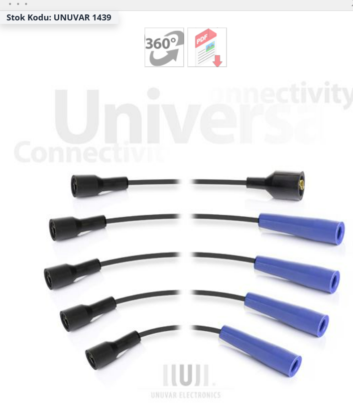 Fiat 131 Buji Kablosu Siyah Takviyeli ( 72-92 ) Unuvar Marka