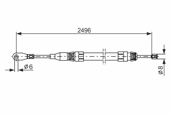 BOSCH 1987477306 | Fren Halatı On (Park Frenı) C124 87-92 W124 93-95 S124 89-93 A124 93-98