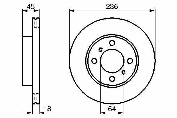 BOSCH 0986478572 | Disk On (Ad) &Lt,99 Carisma 1.6 | 2 Adet