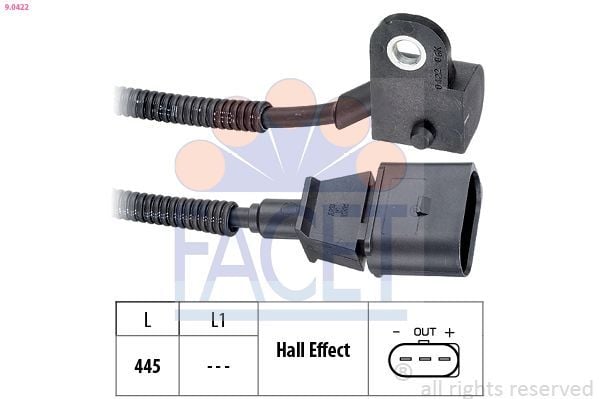 FACET 9.0422 | Eksantrik Mil Konum Sensörü Ford Galaxy 1,9Tdcı 90Ps 99 > 06 Audi A2 A3 / Seat Alhambra Altea Altea Xl Arosa Cordoba Ibiza Leon VW Golf IV Bora Beetle Jetta