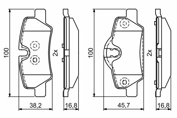 BOSCH 0986495400 | Fren Balata Arka 14-Mini Cooper