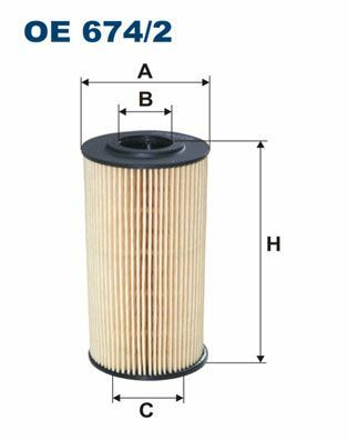 FILTRON OE674-2 | Yağ Filtresi 06-Accent-Getz-Cerato-Rio 1.5Crdi Eleman Tip