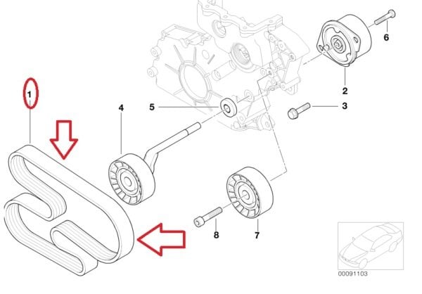 CONTINENTAL CTAM 6DPK1817 | Bmw E60 Kasa 520d N47 Motor V Kayışı