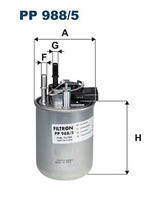 FILTRON PP988-5 | Mazot Filtresi 14-Juke 1.5 DCI