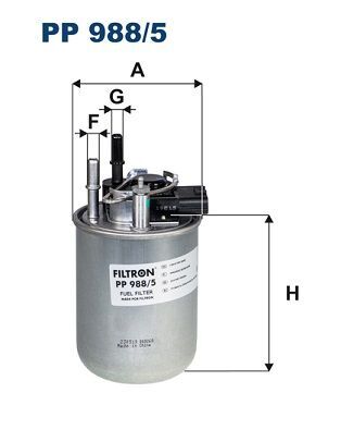 FILTRON PP988-5 | Mazot Filtresi 14-Juke 1.5 DCI