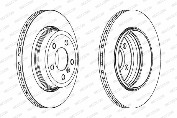 FERODO DDF1297C-1 | Fren Diski Arka BMW X3 E83 04-11 Kutu & Fiyat: Tek Havalı 320mm | 2 Adet