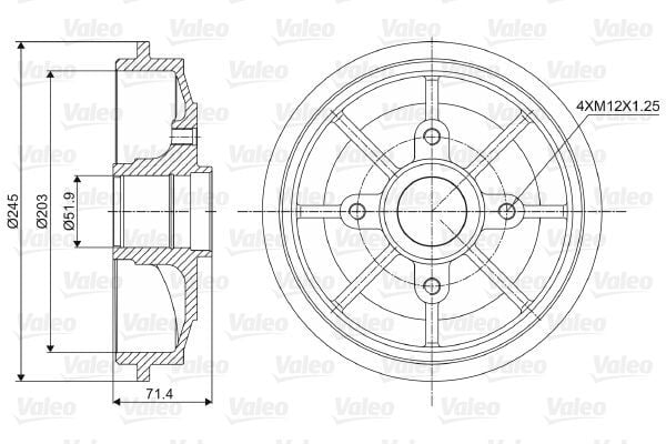 VALEO 237016 | Kampana 02-C2-C3-1007 12-Pt.208