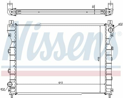 NISSENS 64310A | Radyatör Freelander 1.8 16V / 2.0 Td4 / 2.5 V6 01 -