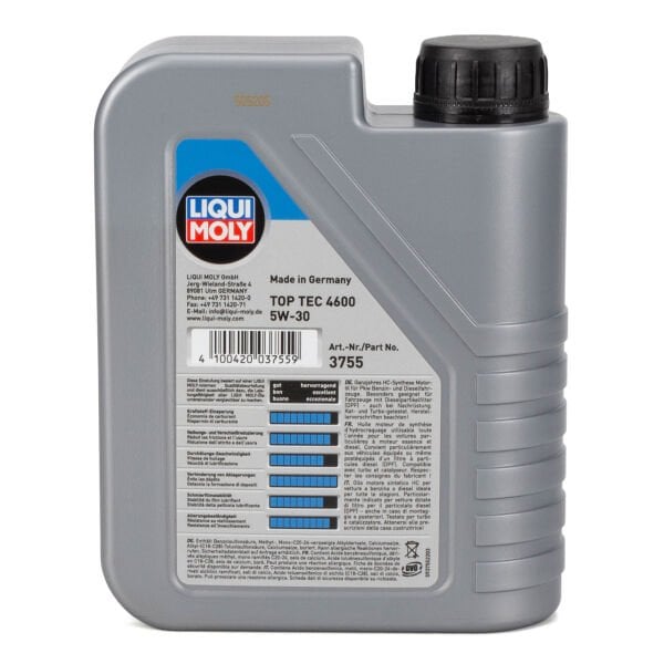 LIQUI MOLY 2315 | 5W-30 Top Tec 4600 Tam Sentetik Motor Yağı 1 Litre (2315)