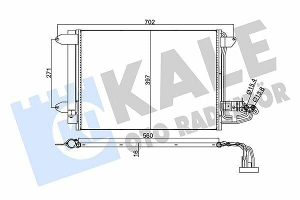 KALE 375400 | Klima Radyatörü (Audi A3 / Seat Leon / Skoda Octavia / VW Caddy / Golf / Jetta)