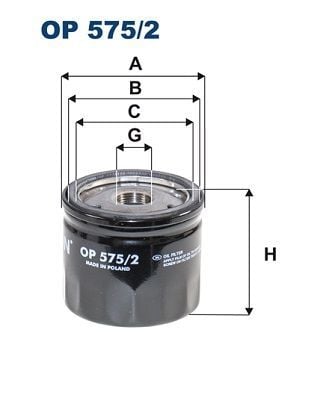 FILTRON OP575-2 | Yağ Filtresi 13-Civic-Cr-V 1.6İ-Dtec