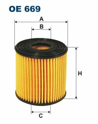 FILTRON OE669 | Yağ Filtresi 00-Almera 2.2Di