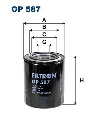 FILTRON OP587 | Yağ Filtresi H100-Mı.L300