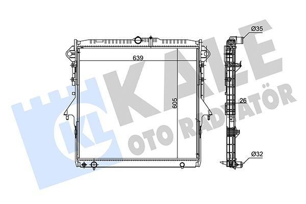 KALE 348450| Ford Ranger 2014-2020 Su Radyatörü KALE Marka