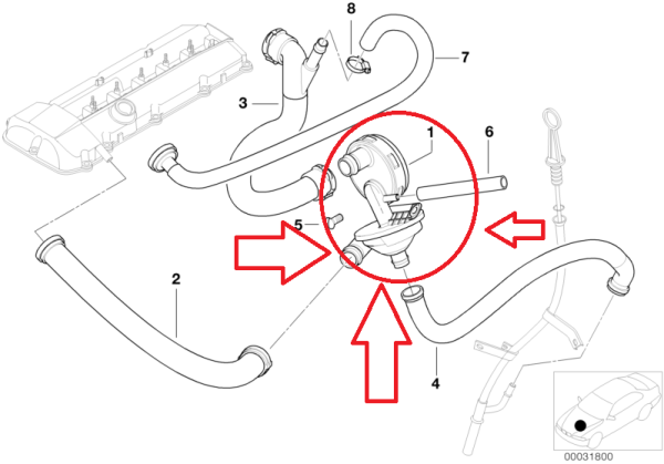 FEBI BILSTEIN 26100 | BILSTEIN / Bmw 5 Serisi E60 Kasa M54 Basınç Ayar Valfi (Yağ Siglonu)