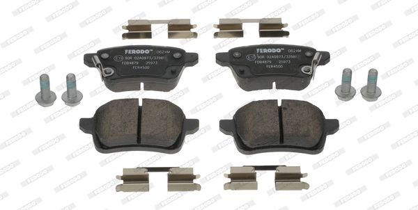 FERODO FDB4879 | Arka Fren Balatası Disk İçin Opel Corsa E 15-Fiat 500L | 1 Adet