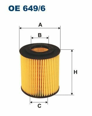 FILTRON OE649-6 | Yağ Filtresi 05-1-Seri-3-Seri (E46-E90) 1.8-2.0