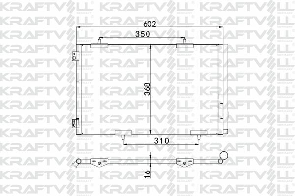 KRAFTVOLL 08060097 | Klima Radyatörü 301 C-Elysee 1.2 VTI 1.6Vtı 1.6 HDI Euro5 Radyatörü Marka