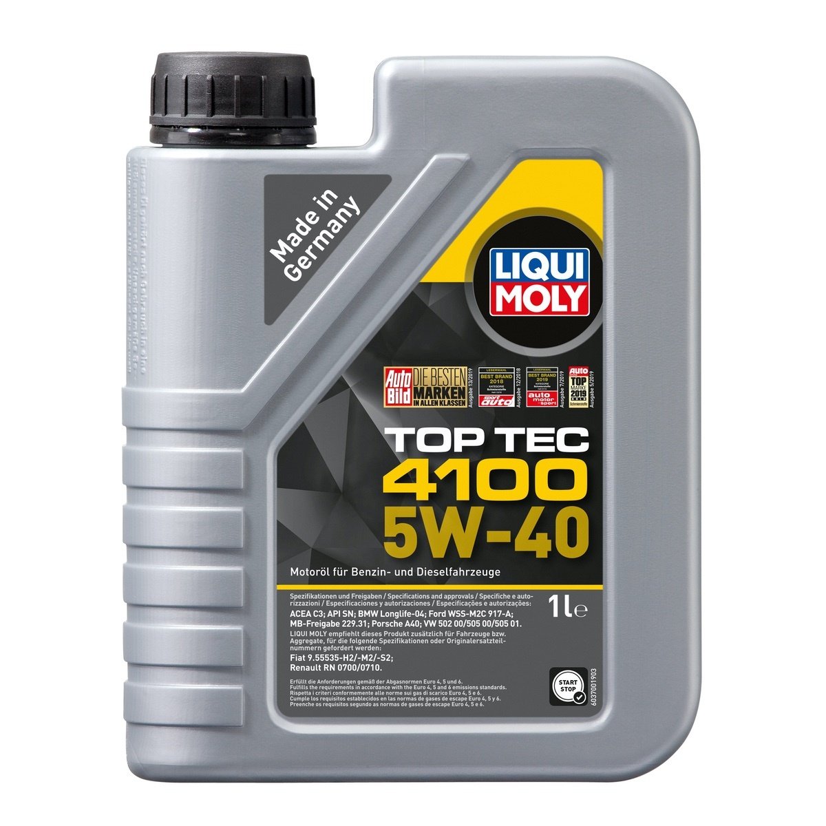 LIQUI MOLY 9510 | Top Tec 4100 5W-40 Motor Yağı 1 Litre (9510)