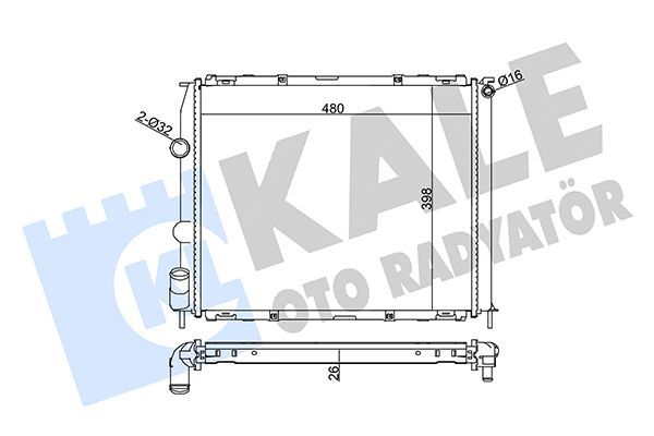 KALE 351895 | Radyatör 99-01 Clio 1.4 8V *E7j*