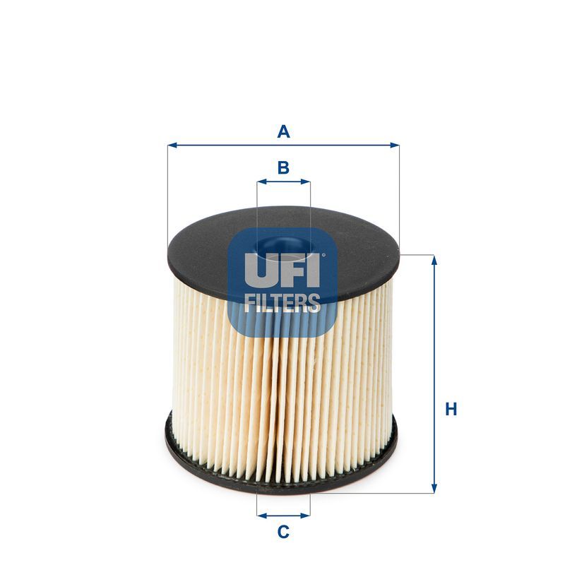 UFI 26.003.00 | Mazot Filtresi 98-Partner-Berlingo-307-C5-Exp-Scd-Jumpy 2.0Hdi-2.2Hdi