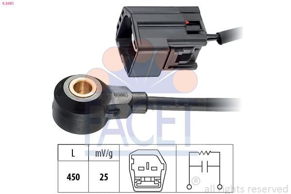 FACET 93091 | Vuruntu Sensörü Ford C Max Fiesta V VI Volvo C30 S60 II S80