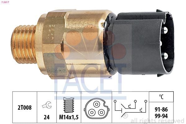 FACET 75617 | Hararet Müşürü (85C) BMW E30 316I 318I 325I E36 316I 320I 323I 3