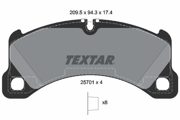 TEXTAR 2570101 | Fren Balatası Porsche Macan Ön