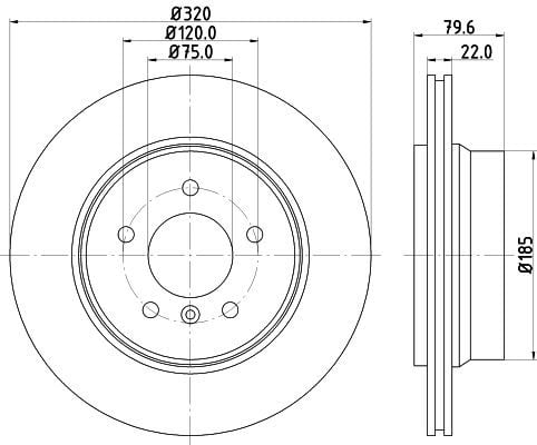 HELLA PAGID 8DD355112-251 | Fren Diski BMW X3 E83 2.0-2.5-3.0 / D Arka 2004-2010 | 2 Adet