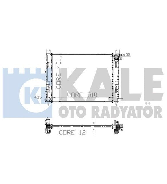 KALE 0518591AB | Renault Clio 4 2012-2018 Su Radyatörü 12MM