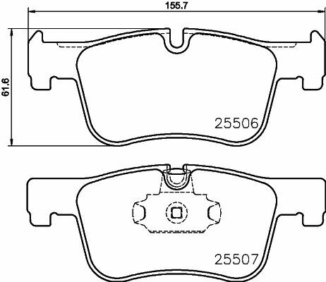 HELLA PAGİD 8DB355019-771 | Fren Balatası Ön BMW F20-F30-F32-F36 / 2550601