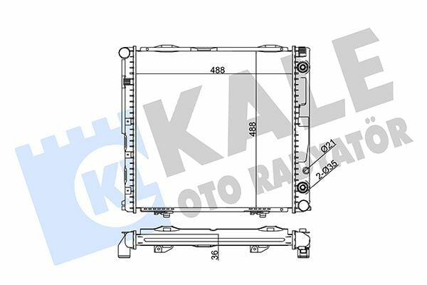KALE 351960 | Motor Su Radyatörü (Klimalı / Otomatik Şanzıman) W124 93-95 S124 93-96 C124 93-97 A124 93-98