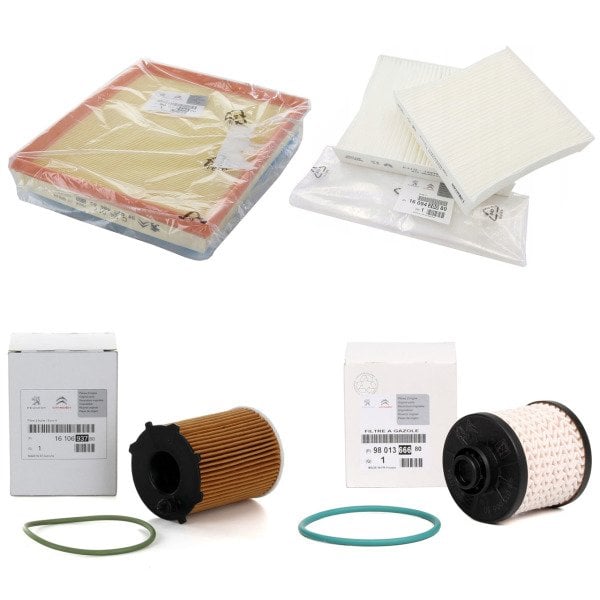 Citroen C3 B618 1.6 Bluehdi Periyodik Yağ Bakım Filtre Seti Orijinal