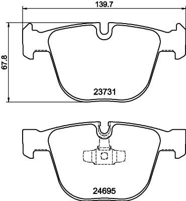 HELLA PAGİD 8DB355014-141 | Fren Balatası Arka (BMW F01-F02-F07)